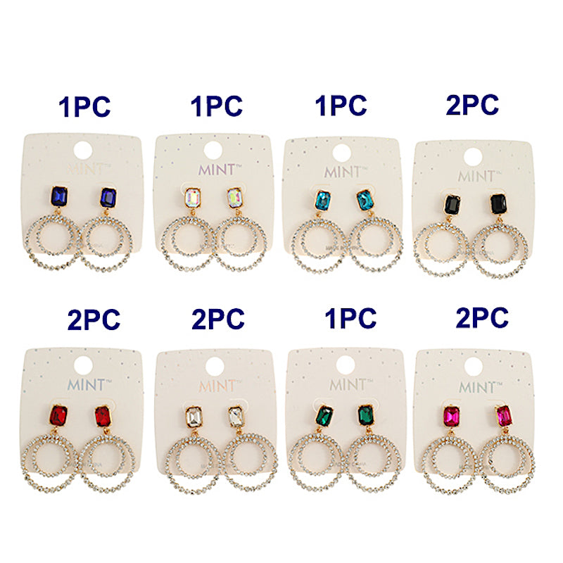 Rhinestone Circle Earring