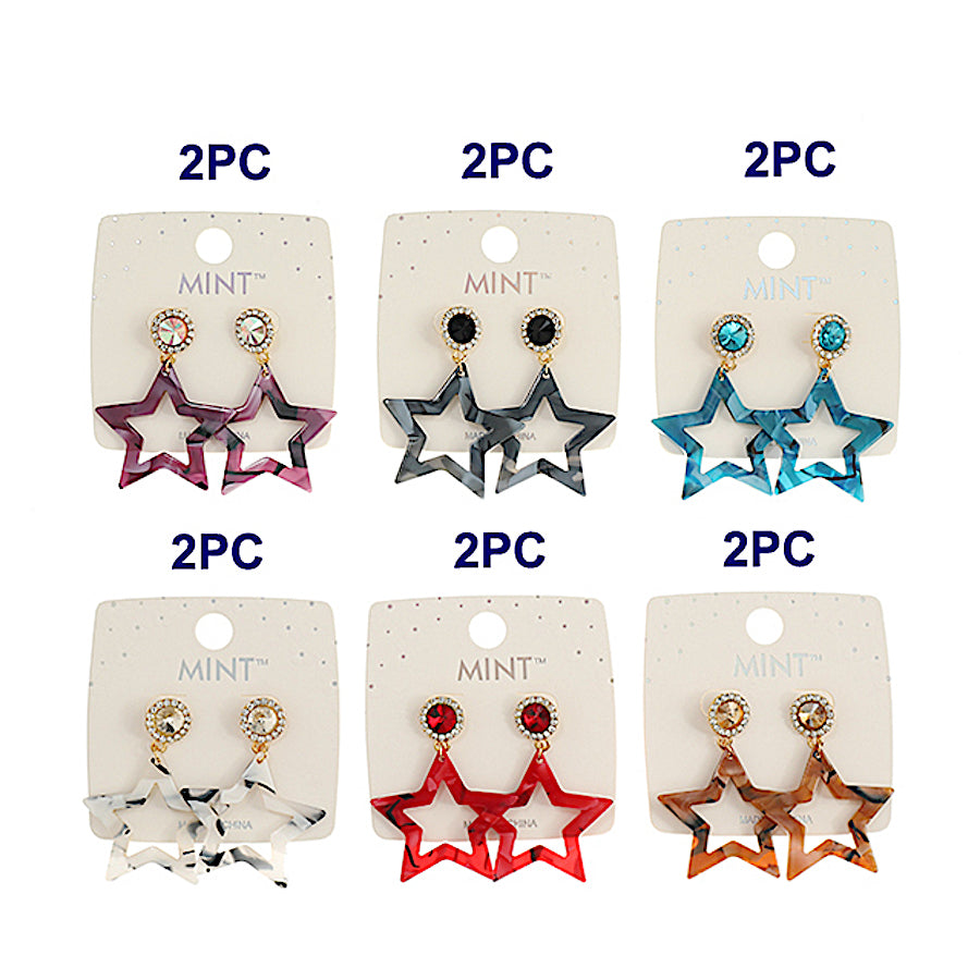 Resin Star Drop Earring