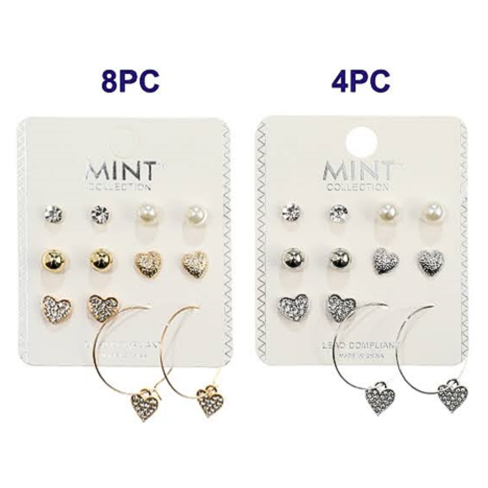 JAE43281 - 6 Pair Heart Earring Set