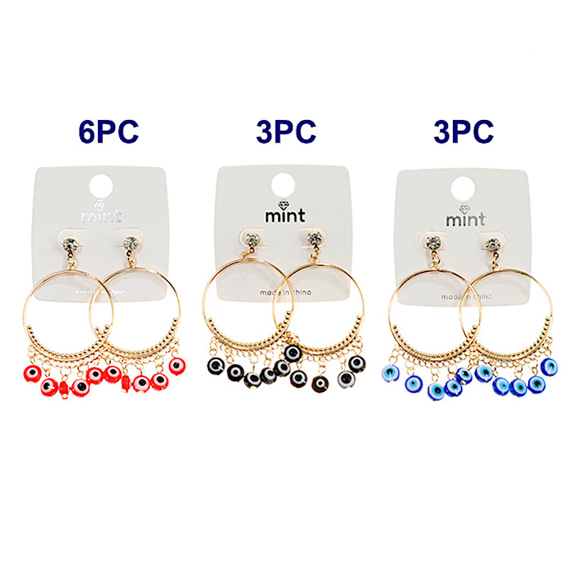 Boho Evil Eye Bead Earring