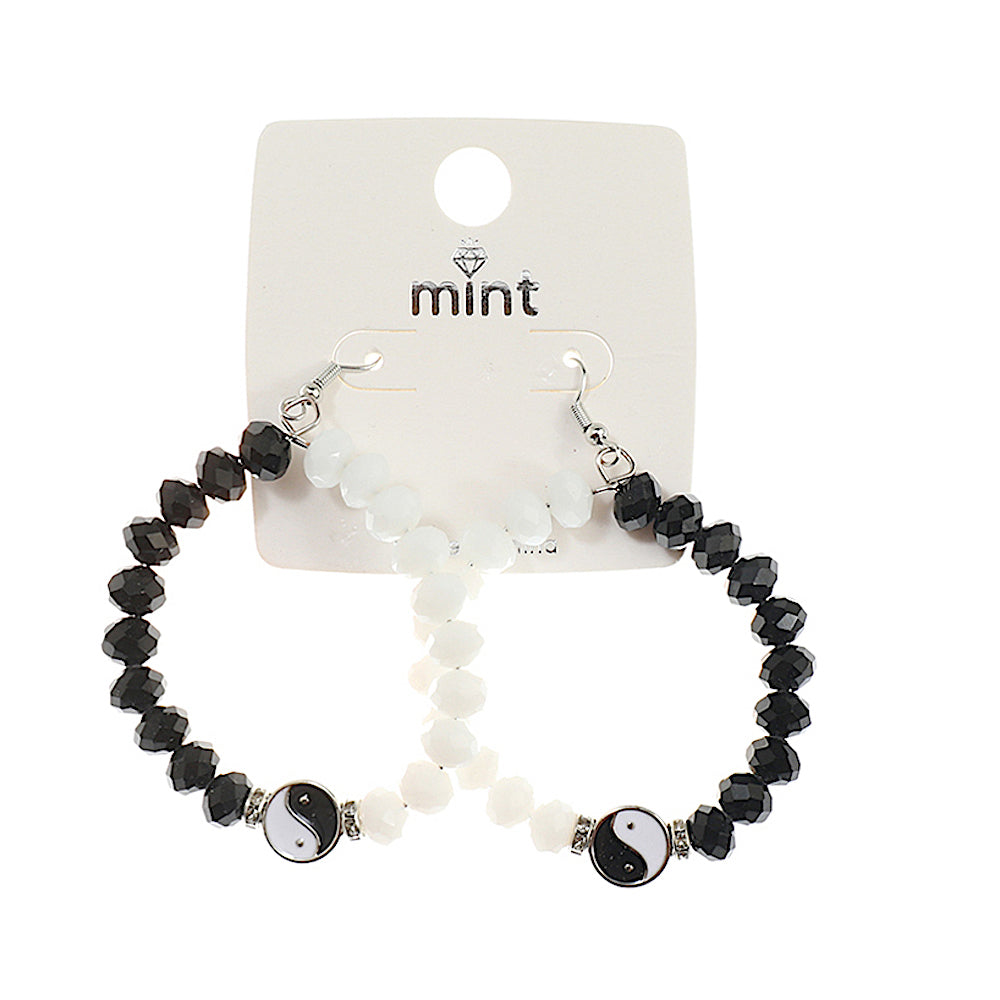 Yin & Yang Bead Hoops