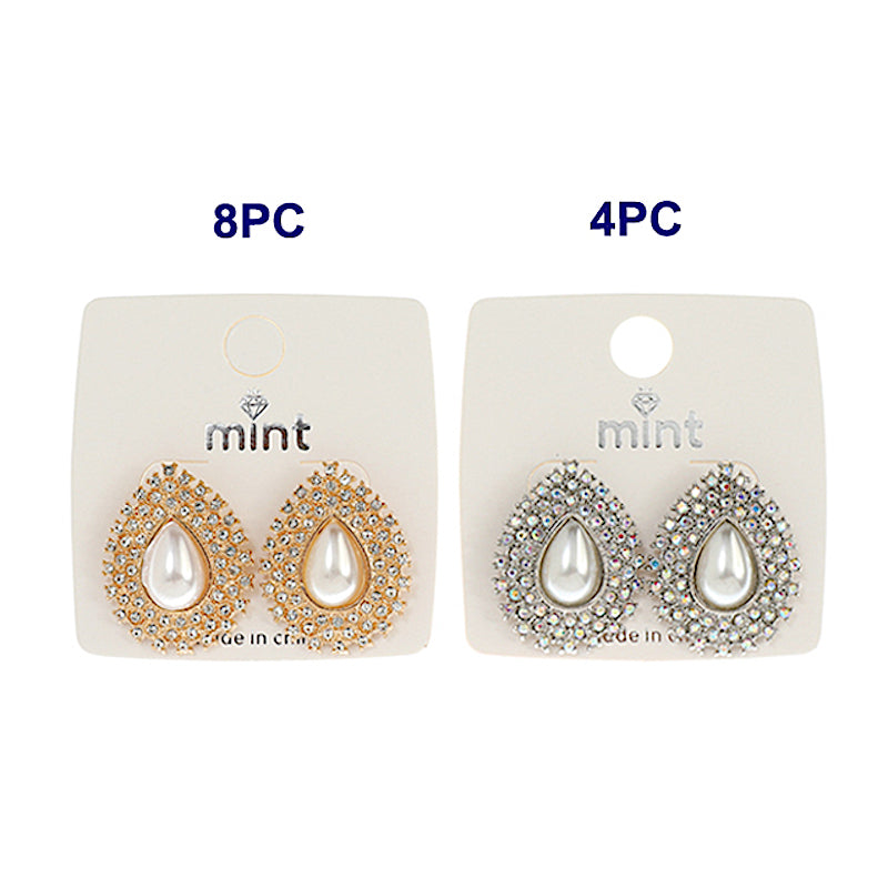 Teardrop Pearl Post Earrings