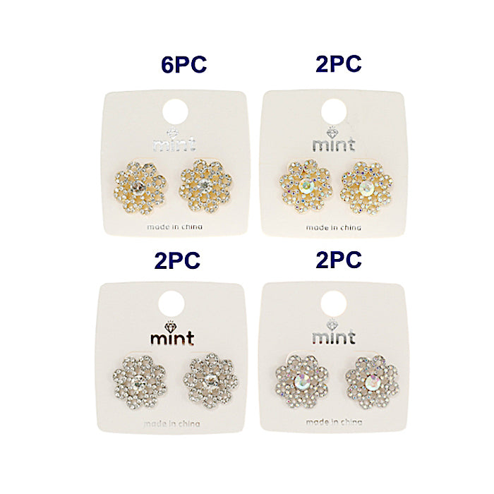 Pavé Flower Post Earring