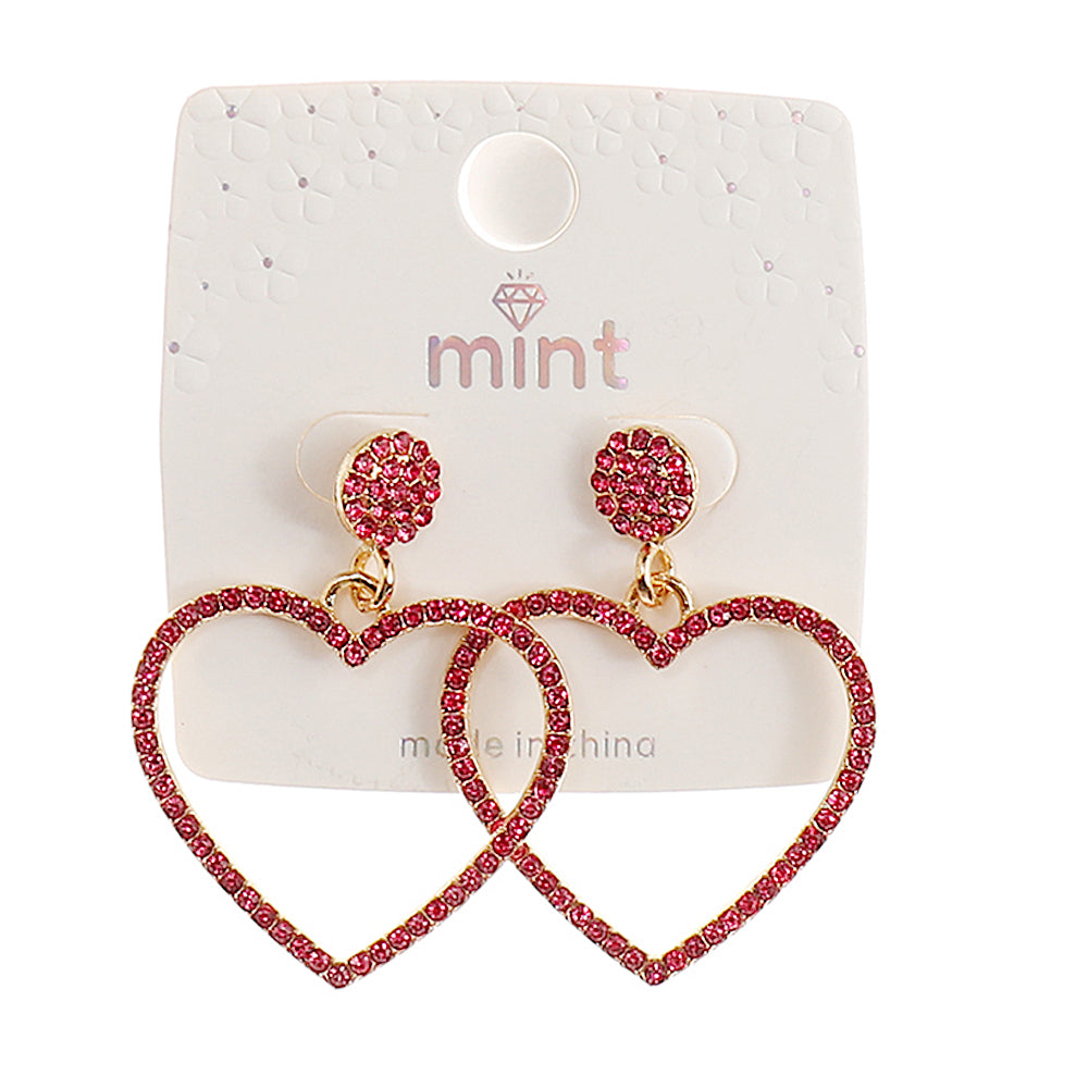 Rhinestone Heart Earring