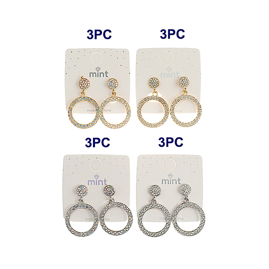 Rhinestone Circle Earring