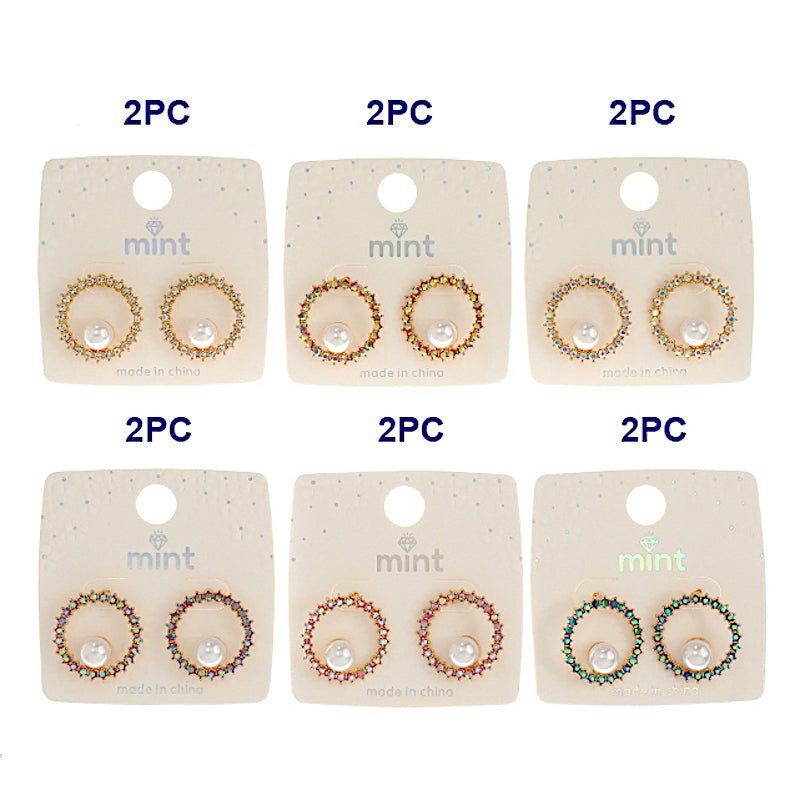 Aurora Borealis Crystal Post Earrings