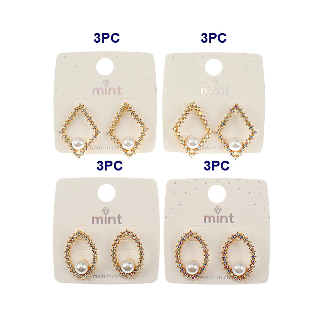 Aurora Borealis Crystal Post Earrings