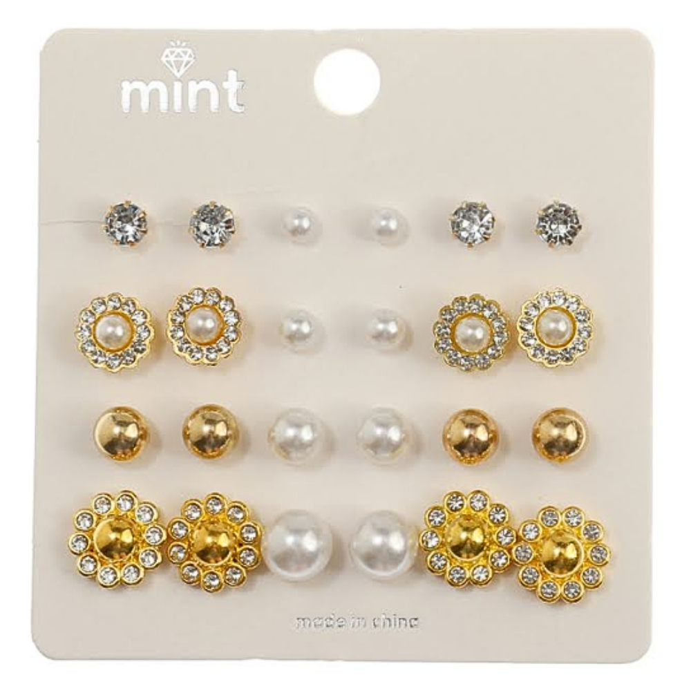 JAE45317 - 12 Pair Earring Set