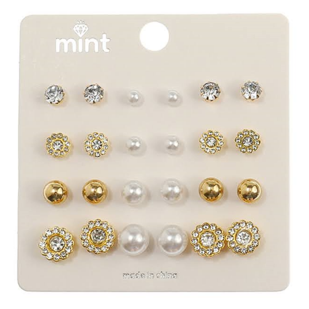 JAE45318 - 12 Pair Earring Set