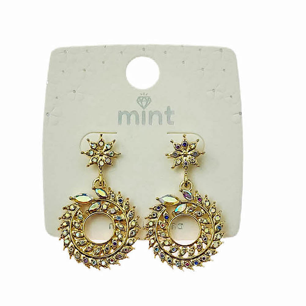 JAE45363 - Rhinestone Wreath Earring