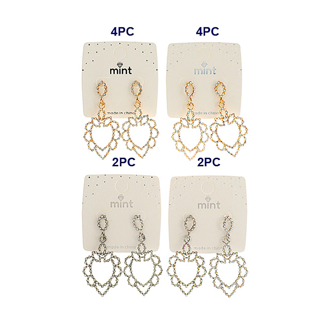 Rhinestone Cutout Earring