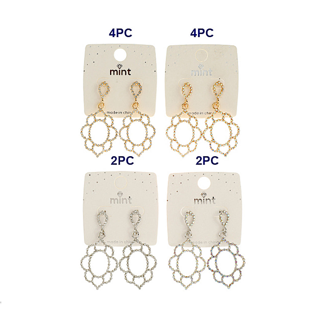 Rhinestone Cutout Earring