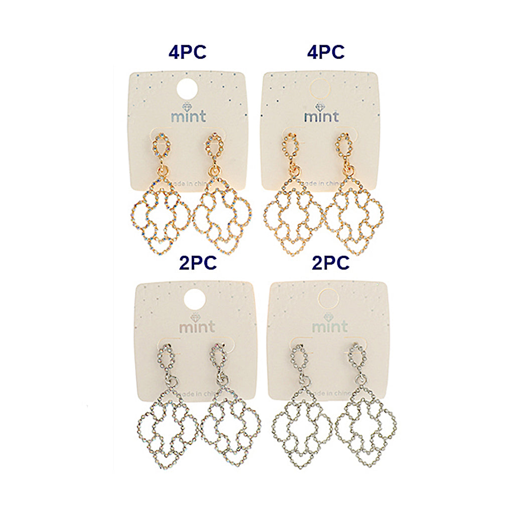 Rhinestone Cutout Earring