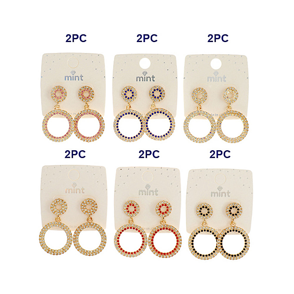 JAE45454 - Rhinestone Circle Earring