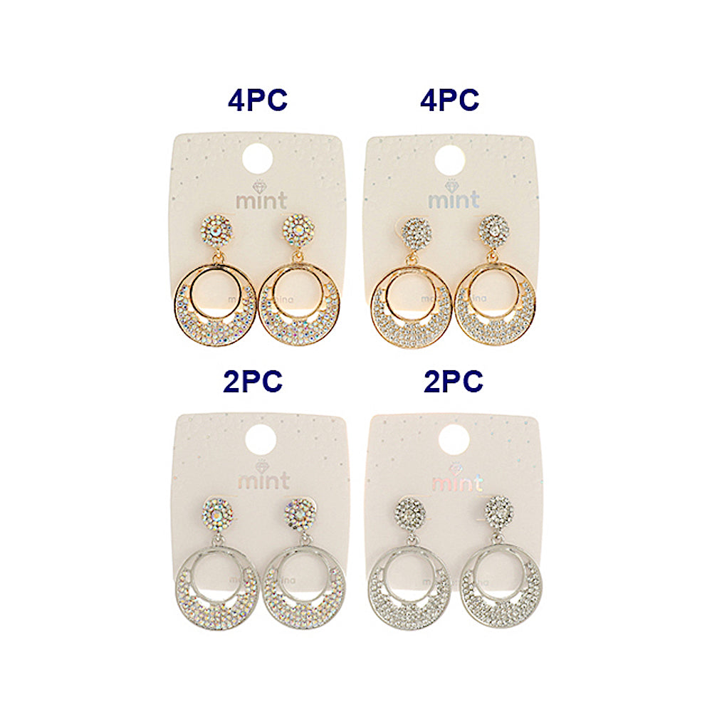 JAE45492 - Rhinestone Circle Earring