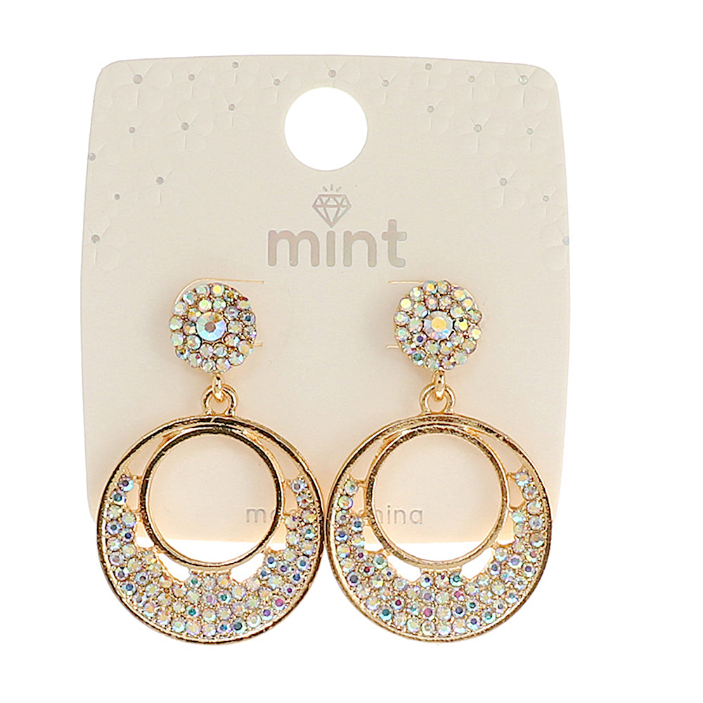 JAE45492 - Rhinestone Circle Earring