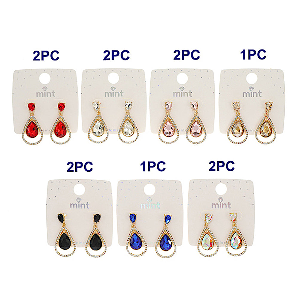 JAE45502 - Crystal Teardrop Earring
