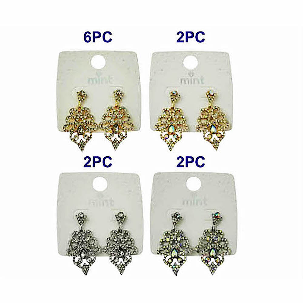 Vintage Rhinestone Leaf Earring