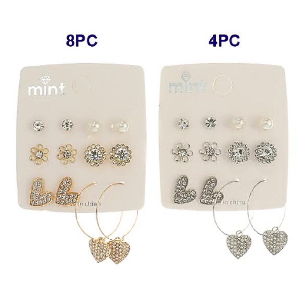 JAE45583 - 6 Pair Heart Earring Set
