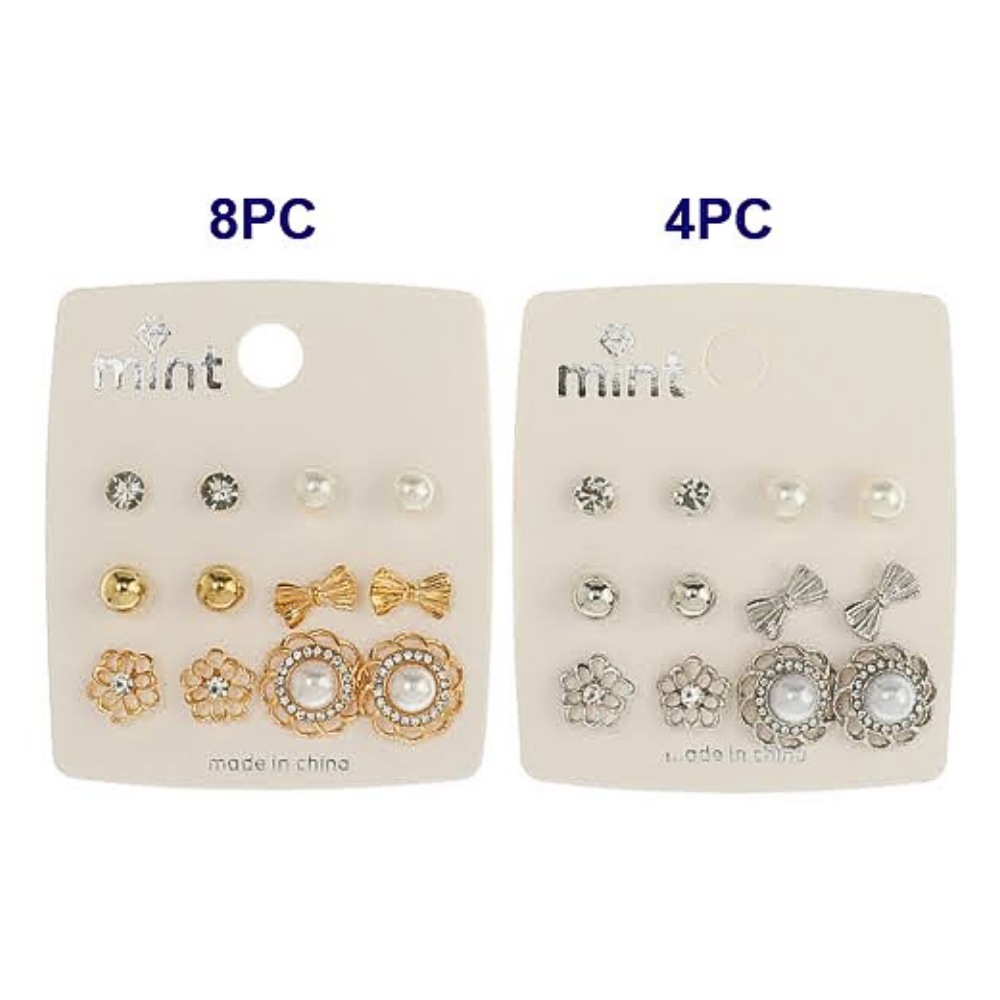 JAE45617 - 6 Pair Pearl Earring Set