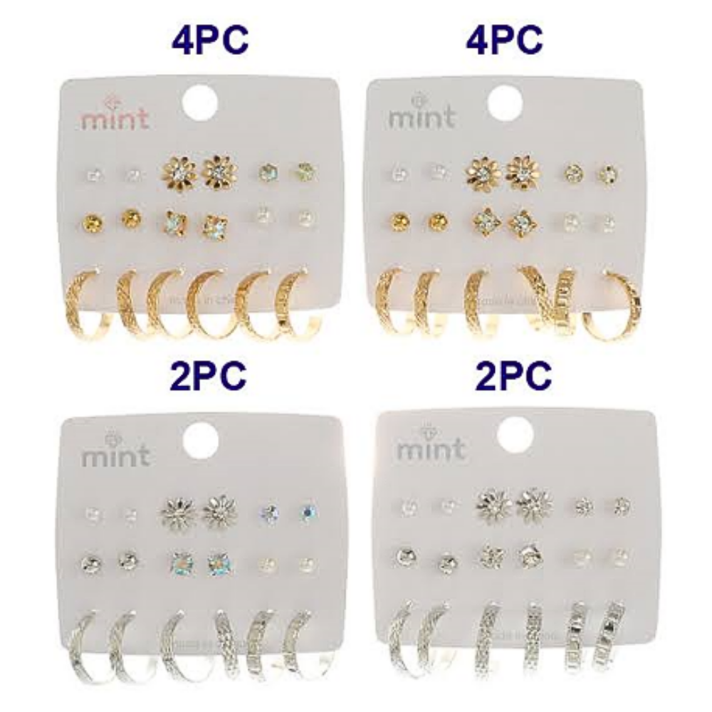 JAE45661 - 9 Pair Earring Set