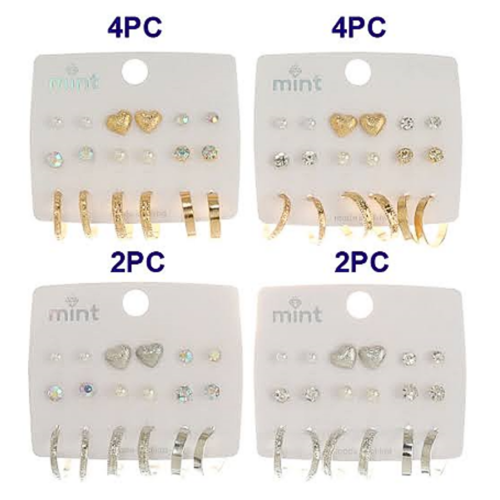 JAE45670 - 9 Pair Earring Set