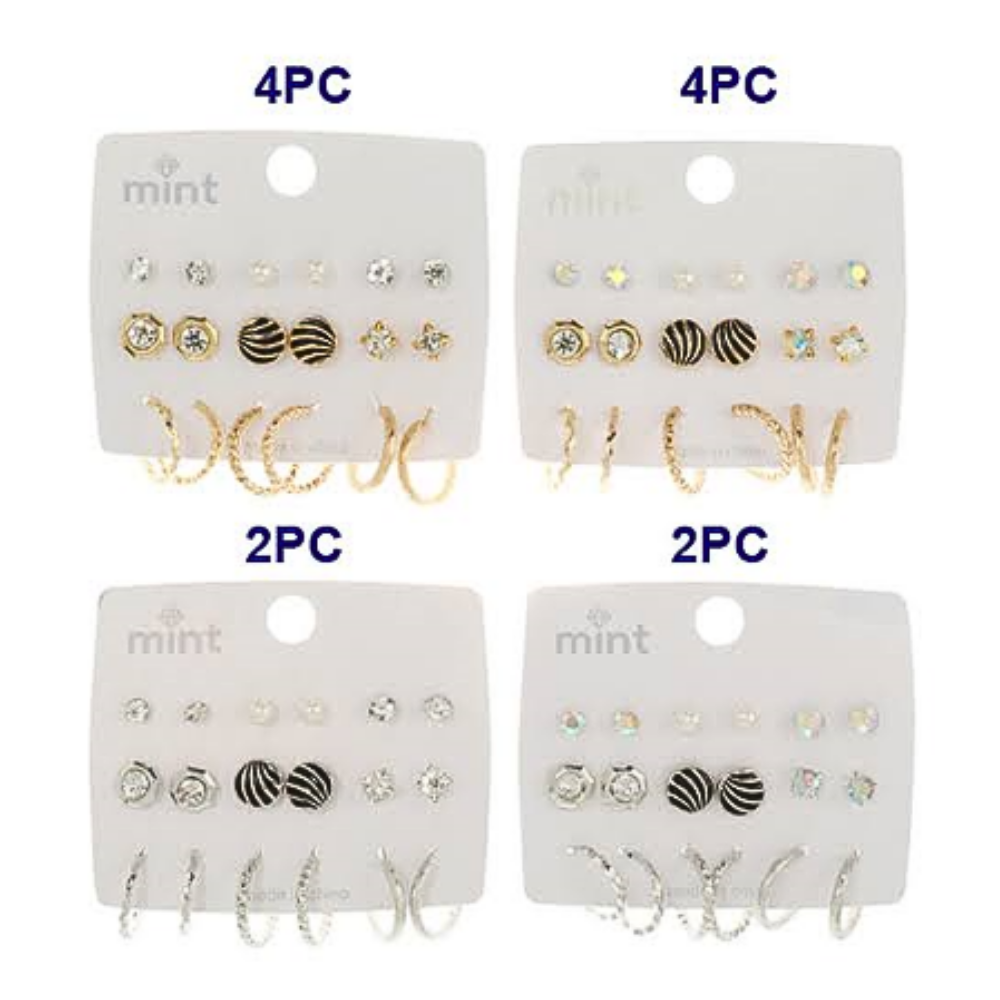 JAE45680 - 9 Pair Earring Set
