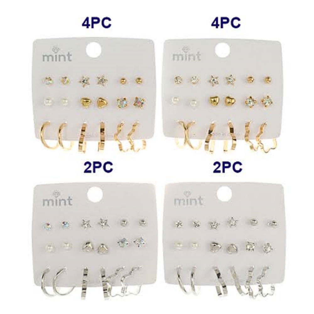JAE45682 - 9 Pair Earring Set