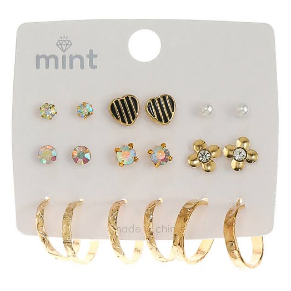 JAE45683 - 9 Pair Earring Set