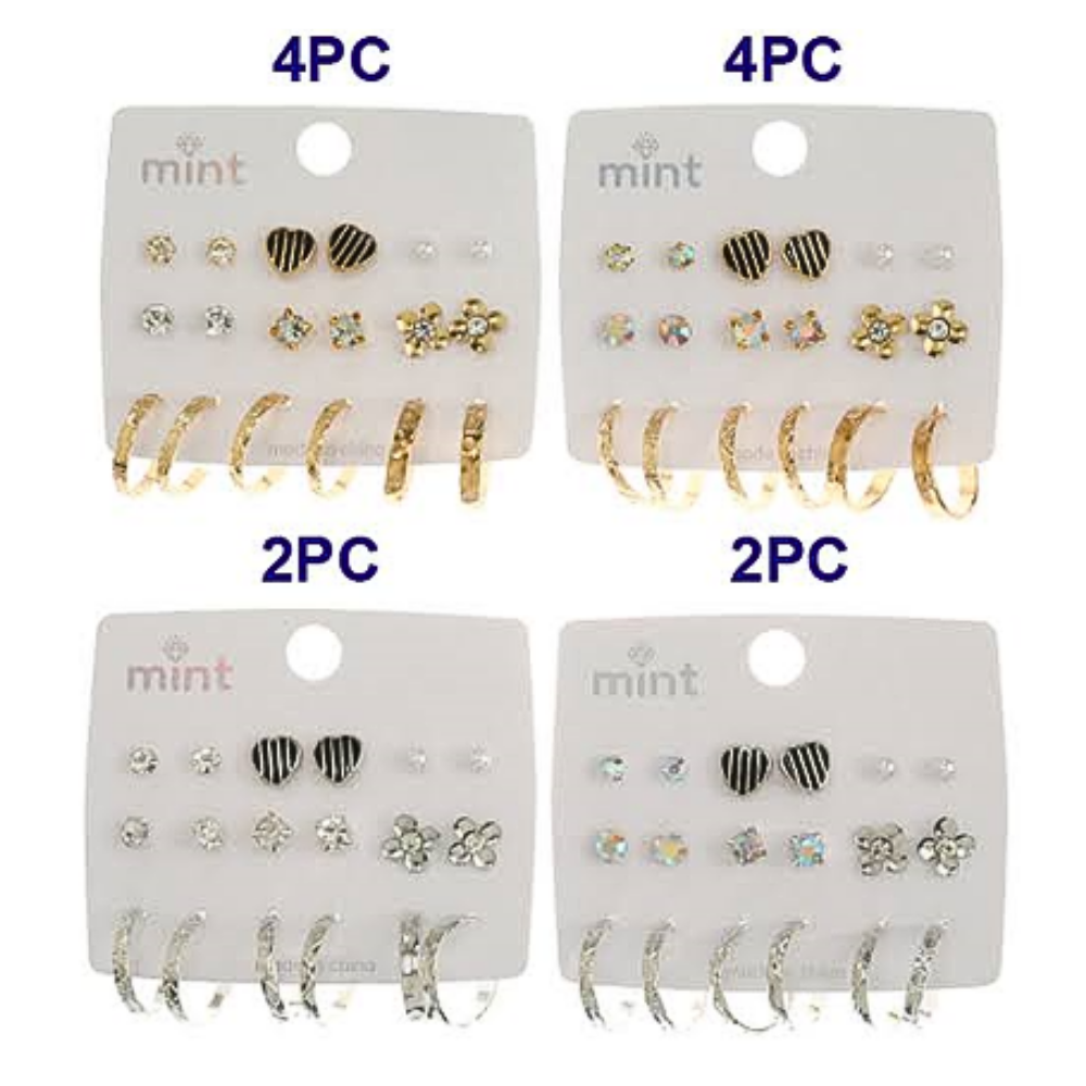 JAE45683 - 9 Pair Earring Set