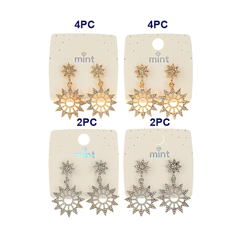 Rhinestone Sun Drop Earring