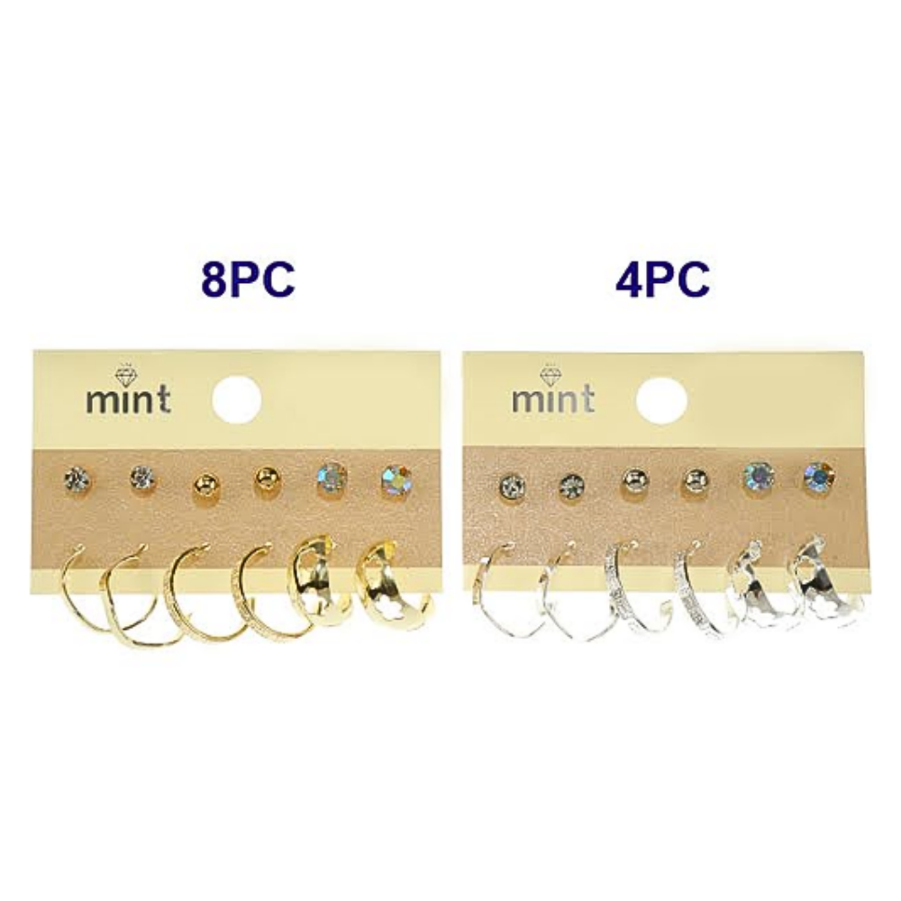 JAE45885 - 6 Pair Hoop Earring Set