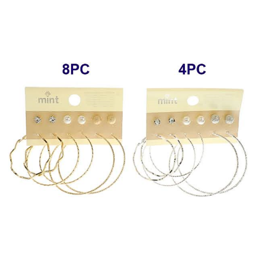 JAE45899 - 6 Pair Hoop Earring Set
