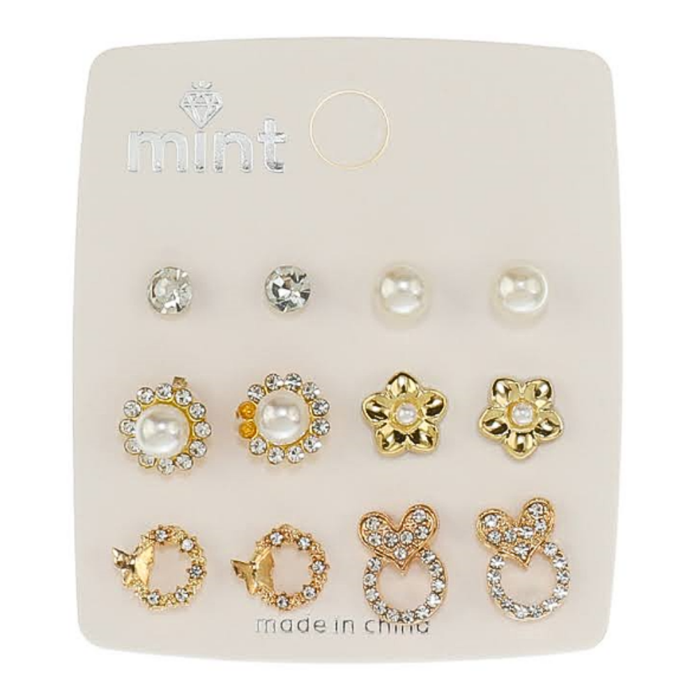JAE45904 - 6 Pair Earring Set