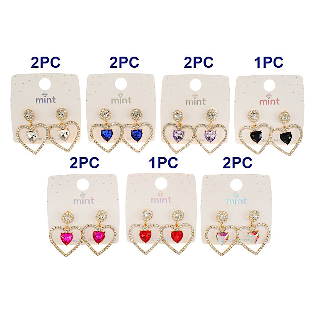 JAE45942 - Crystal Heart Earring