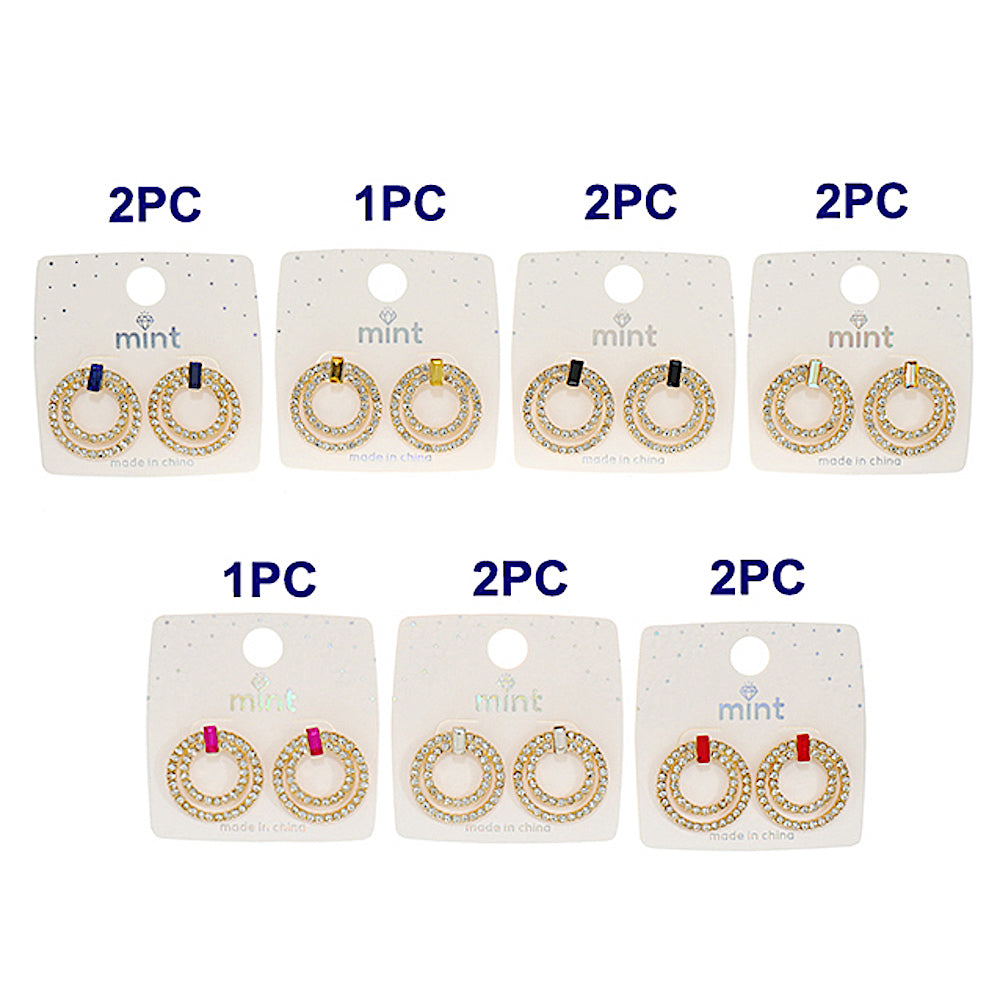 JAE45944 - Pavé Circle Post Earring