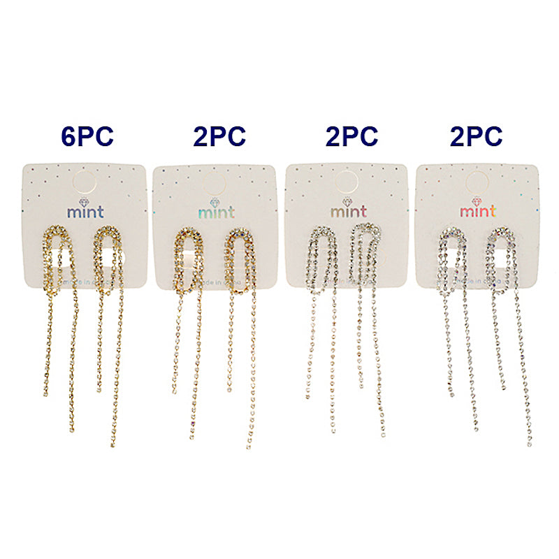 Rhinestone Loop Earrings