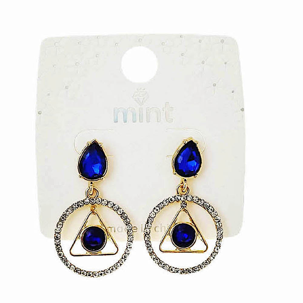 JAE46129 - Geometric Crystal Earring