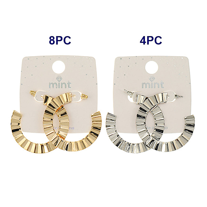 Pleated Fashion Hoops