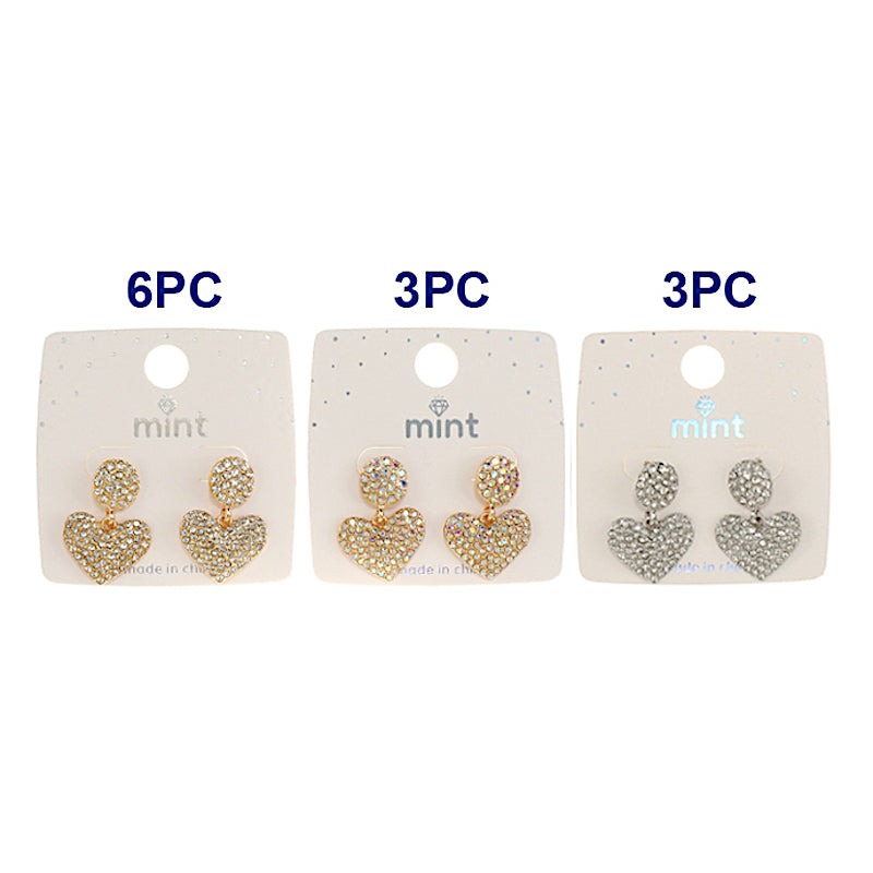 Rhinestone Pavé Heart Earring