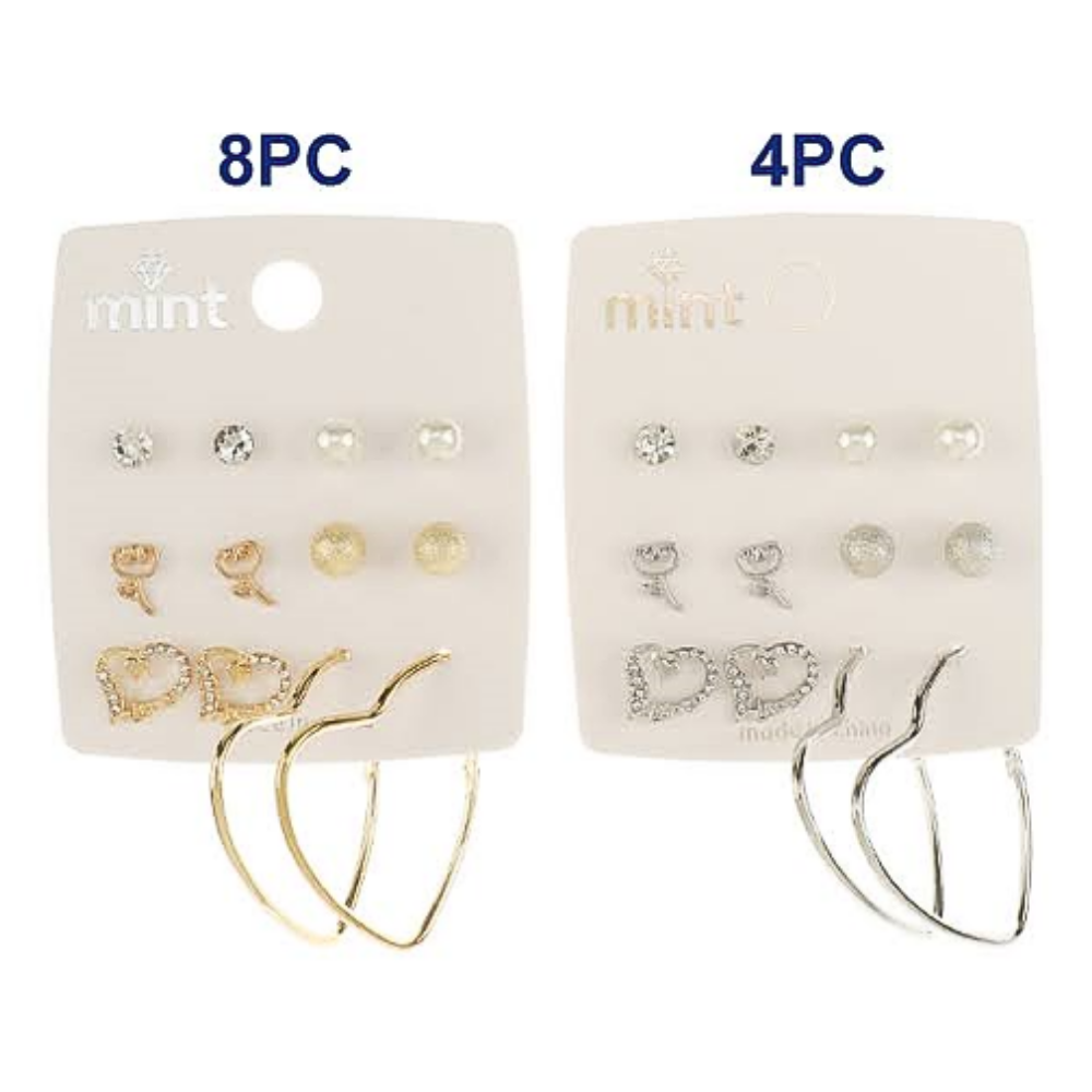 JAE46274 - 6 Pair Heart Earring Set