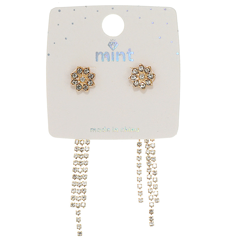 JAE46368 - Flower Front-Back Earring