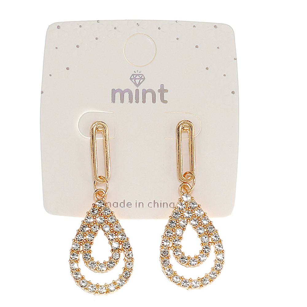 Rhinestone Teardrop Earring