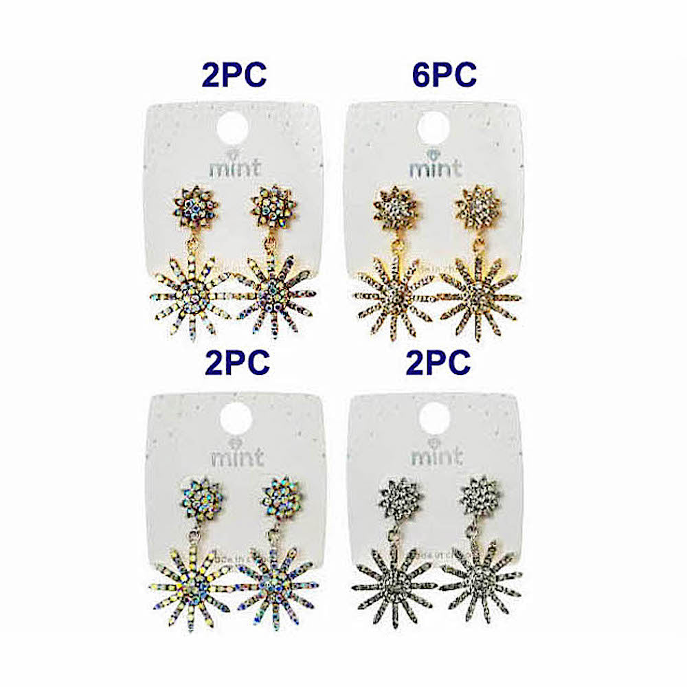 JAE46557 - Rhinestone Sun Earring