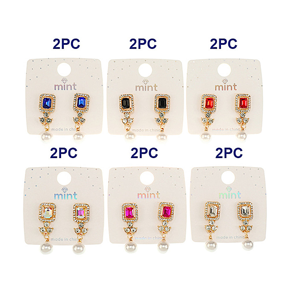 JAE46568 - Crystal Pearl Droplet Earring