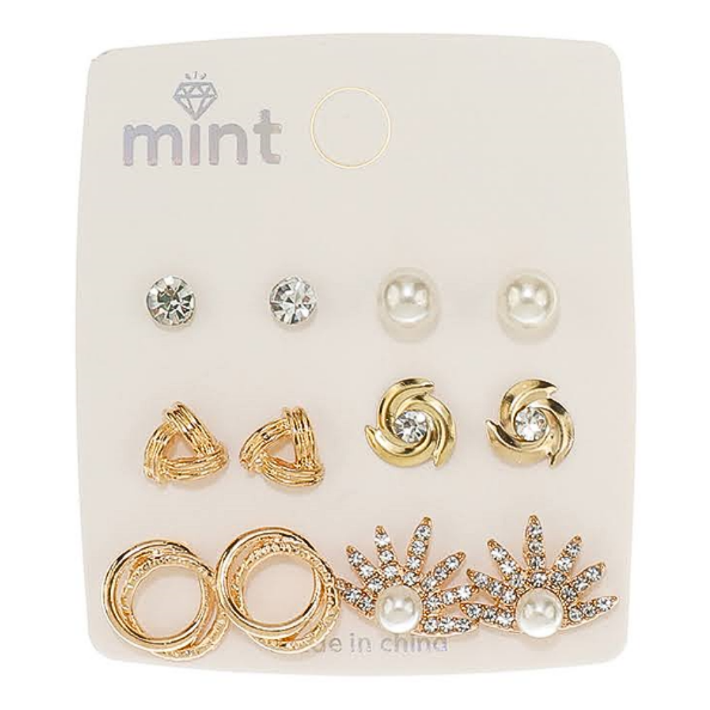 JAE46630 - 6 Pair Earring Set