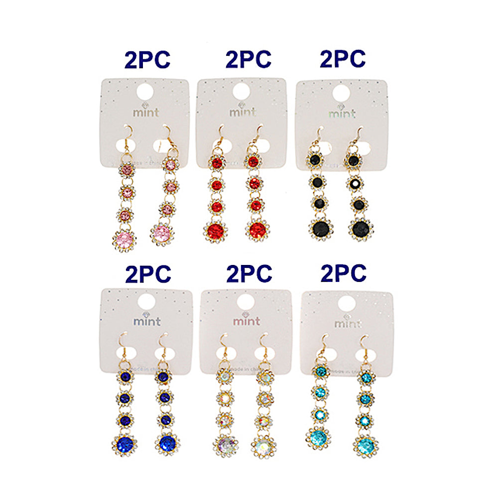 Crystal Flower Cascade Earring