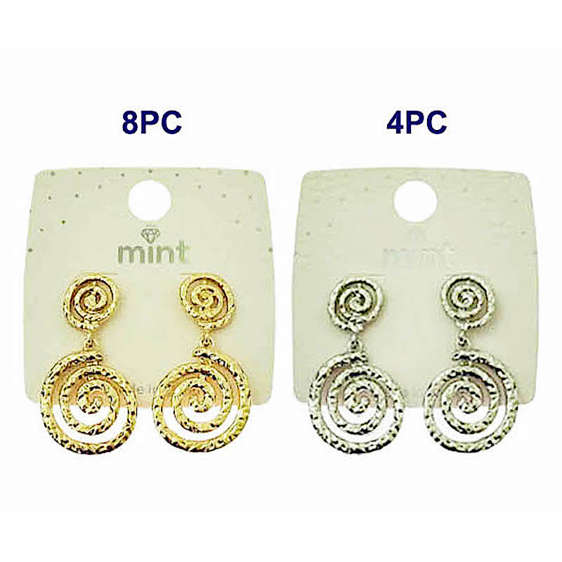 Etched Spiral Earrings
