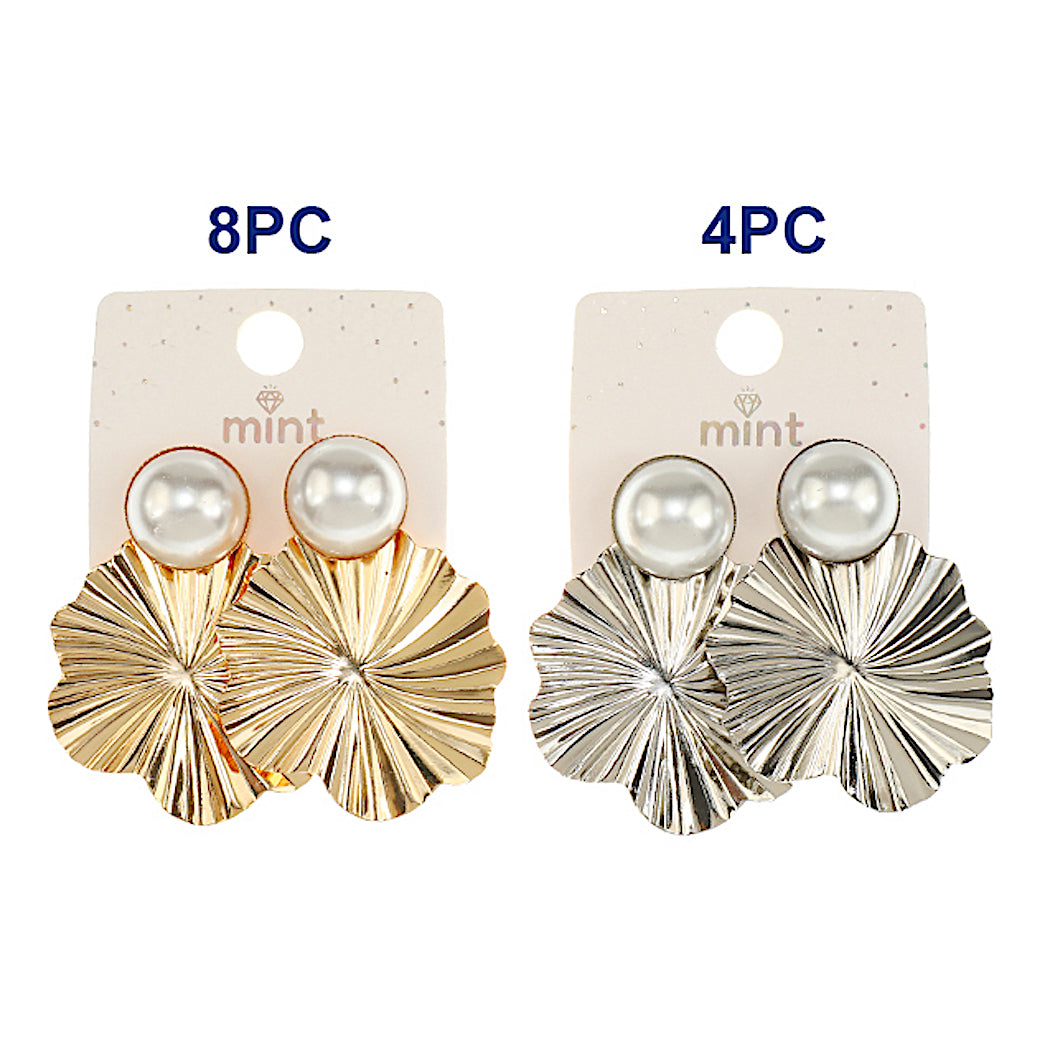 Pearl Disc Statement Earring