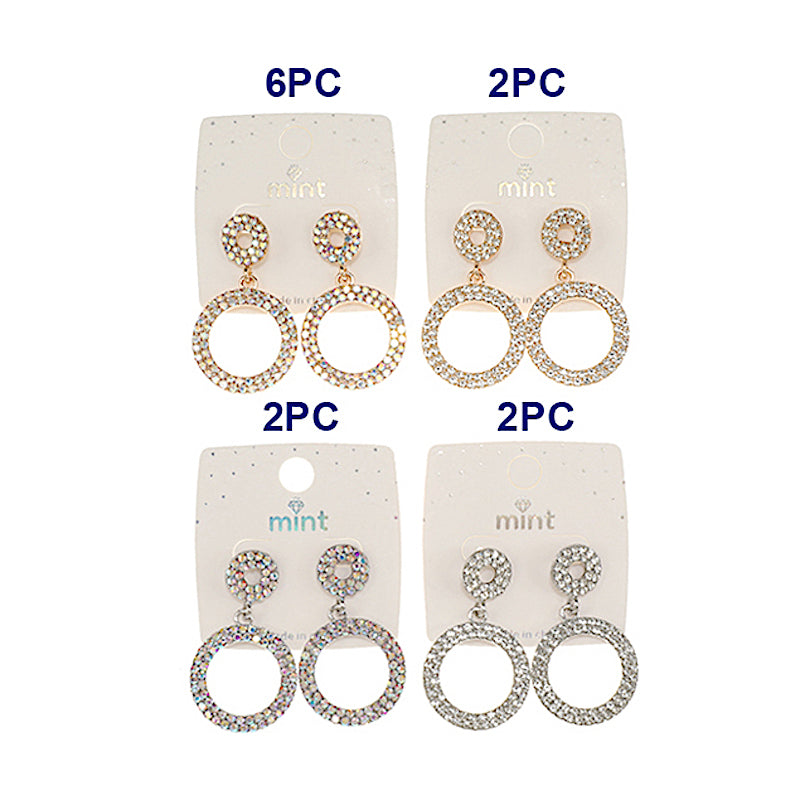 Pavé Circle Earrings